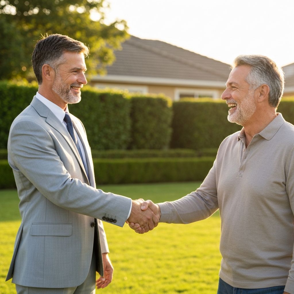 Property manager meeting with homeowner